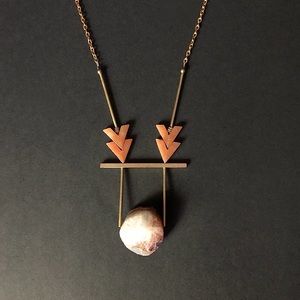 Papaya Aventurine & White Agate Necklace